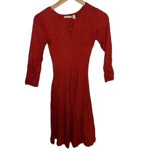 Burnt Orange Boho Peasant Dress Bell Sleeve Fall Renaissance Festival Fairy S